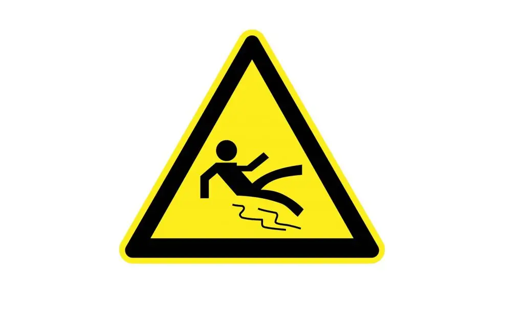 man slipping accident