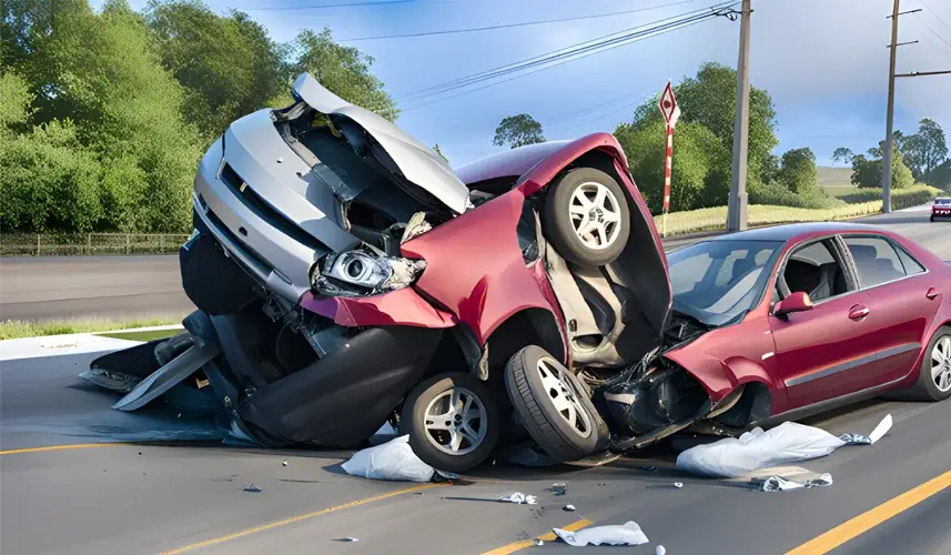 Two vehicles collided, call a car accident attorney.