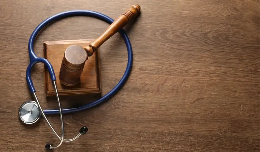 gavel and stethoscope