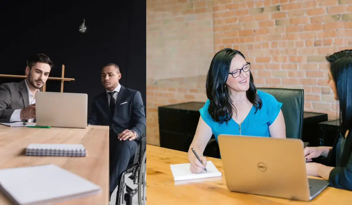 A legal consultation discussing how a lump sum settlement affects Social Security Disability, with a lawyer and a client, including one in a wheelchair, engaged in conversation, highlighting the importance of professional legal advice.