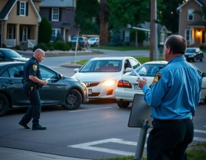 A car crash occurred at an intersection.